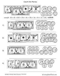 Adding Coins And Bills Worksheet Money Worksheets Counting Money Worksheets Money Math