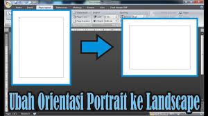 Cara Merubah Portrait Menjadi Landscape Di Microsoft Word 2007 Simple News Video Youtube