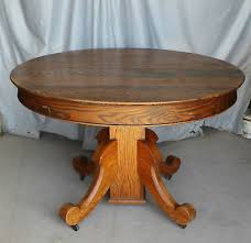 Details About Antique Round Oak Table Original Finish 45 Diameter With Leaves In 2020 Oak Table Solid Oak Table Table