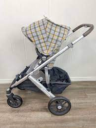 Uppababy Vista Stroller 2018 Spenser Grey And Yellow Tartan Uppababy Vista Stroller Uppababy Vista Vista Stroller