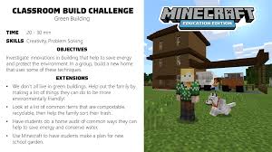 Activity Of The Week Green Building Minecraft Education Edition Green Building Education Minecraft Activities