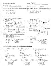 If you look at other textbooks or online, you might find that their closed formulas for arithmetic and geometric sequences differ from ours. Arithmetic And Geometric Sequences Worksheet Answers Promotiontablecovers