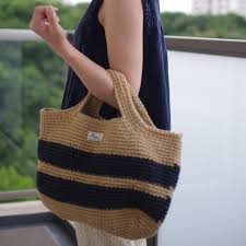 再販 手染め 麻ひもかごbag ピンク ターコイズブルーの模様編みバッグ 受注制作 かぎ針編みバッグのチュートリアル 手編みのバッグ かぎ針編みのマーケットバッグ