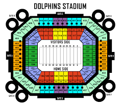 Dolphin Stadium Seating Map Dolphins Stadium Map - Clip Art Library