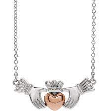 14k White Rose Claddagh 18 Claddagh Necklace Claddagh Necklace Stores