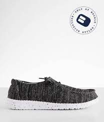 Hey Dude Wendy Metallic Shoe Women S Shoes In Stretch Black Lurex Buckle