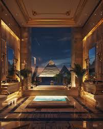 A $300M palace with Pyramid views?! 👑✨ 🚨This AI-designed “Pharaoh's  Residence” blends modern luxury with Egyptian heritage—15 bedrooms, private  theater, indoor pool & more. Would you live here or just visit for