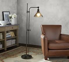 Custom Articulating Vintage Glass Floor Lamp Floor Lamp Glass Floor Lamp Metal Floor Lamps
