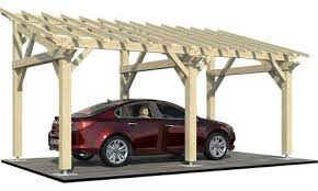 Carport Etlingera Toit Plat 3 55x6 60m Pin Douglas Toit Plat Appentis Toit