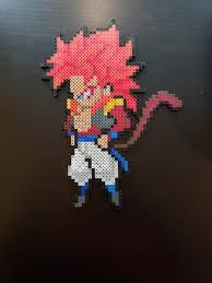 Ssj4 Gogeta Perler Sprite Etsy In 2020 Pixel Dragon Minecraft Pixel Art Pixel Art