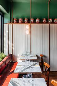 Menard Dworkind Recreates 1970s New York Pizza Restaurant In Montreal In 2020 Restaurant Interior Restaurant Design Inspiration Restaurant Interior Design