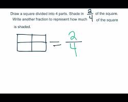 Image of rectangle divided into 4 equal parts, with 3 of them shaded