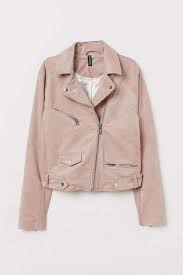 Faux Suede Biker Jacket Powder Pink Ladies H M Us Faux Suede Biker Jacket Suede Biker Suede Biker Jacket
