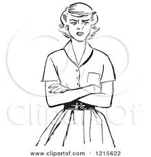 Retro Teen Girl With Folded Arms And An Angry Expression In Black And White Posters Art Prints By Interior Wall Decor 1215622 Check out our crossed arms pose selection for the very best in unique or custom, handmade pieces from our shops. retro teen girl with folded arms and an
