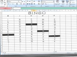 How To Make A Bingo Game In Microsoft Office Excel 2007 9 Steps