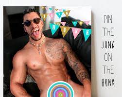 Pin the Junk on the Hunk Hens Party Pin The Bachelorette - Etsy Finland