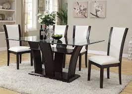 Acme 70505 Kit Malik Espresso Finish White Pvc Dining Table Set Amazon Ca Home Contemporary Dining Room Furniture Dining Room Sets Glass Dining Room Sets