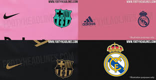 Here you can explore hq barca transparent illustrations, icons and clipart with filter setting like size polish your personal project or design with these barca transparent png images, make it even more. Leaked Fc Barcelona Real Madrid To Both Have Black Pink Alternative Kits Next Season Footy Headlines