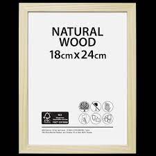 Cadre milo 30 x 40 cm noir. Cadre Brut L 18 X H 24 Cm Bois Naturel Leroy Merlin