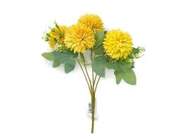 You can identify the plant by its long, narrow spiky leaves and globular growth habit. 5 Stem Spiky Chrysanthemum Bush X 30cm Yellow Artificial Floral Supplies