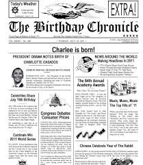 Printable Birthday Newspaper With Facts From The Day You Were Born 80th Birthday Party 90th Birthday Gifts 100th Birthday Party