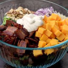 A low carb dish of spicy, crusty barbecue pork. Low Carb Broccoli Salad It S Full Of Bacon Cheddar And Almonds The Dressing Is Perfection Lowcarb Keto Ba Healthy Recipes Keto Recipes Low Carb Recipes