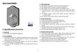It kit comes with everything you need to rekey a defiant lock. Door Lock Psa01 I Specification Function Manualzz