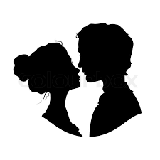 Stock Vector Of Silhouettes Of Loving Couple Black Against White Background Man And Woman Silhouette Silhouette Vector Couple Silhouette
