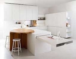 Minimalist White Kitchen With Breakfast Nook Slim By Elmar Contemporary Kitchen Design Kitchen Design Small White Modern Kitchen