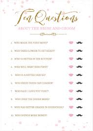 Bridal Shower Games Wedding Shower Bachelorette Pink Gold Bride Groom Trivia Game Couple Game In Wedding Party Games Bridal Bingo Wedding Shower Games