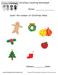 Kindergarten Christmas Counting Worksheet Printable Christmas Kindergarten Holiday Worksheets Christmas Worksheets