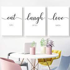 Family Wall Decor Modern Kitchen Art Set Of 3 Prints Dining Etsy In 2021 Kitchen Art Set Modern Kitchen Art Family Wall Decor