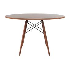 Mid century modern dining tables. Charles Ray Eames Style 120cm Walnut Round Dining Table