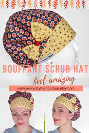 Looking For A Surgical Scrub Cap Bouffant For Your Nurse Bestie Scrub Hat Patterns Scrub Hats Surgical Cap Pattern