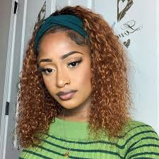 Keep scrolling for everything you need to know about the sweet shade and 35 different ways to try the color yourself. Amazon Com Headband Wig Curly Human Hair Wig Ombre Honey Blonde None Lace Front Wigs For Black Women Deep Wave Machine Made Wigs 150 Density 22inch Beauty