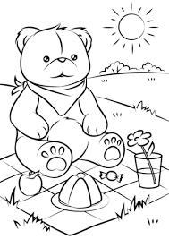 Teddy Bears Picnic Coloring Page Teddy Bear Coloring Pages Bear Coloring Pages Coloring Pages