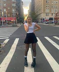 Or they opt for a pair of 70’s flares and pair them with a modern crop top. Aesthetic Grunge Art Artfuloutfits Instagram Photos And Videos Tennis Skirt Outfit Hot Outfits Grunge Skirt