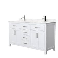 Can white bathroom vanity tops be returned? Beckett 60 Double Bathroom Vanity By Wyndham Collection White Free Shipping Modern Bathroom