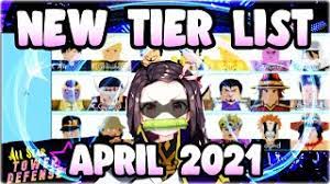That way you can identify characters based on that. New All Star Tower Defense Tier List April 2021 Update Youtube