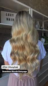 Click Play To See The Before And After Transformation With Clip In Luxyhair Extensions In Blonde Balayage Video Luxy Hair Luxy Hair Extensions Thick Hair Styles