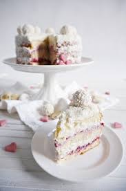 Tort Kokosowy Rafaello Z Konfitura Malinowa Cake Recipes Foodporn Dessert Raspberry And Almond Cake