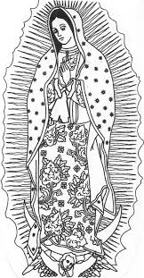Guadalupe Drawing Google Search Coloring Pages Folk Embroidery Catholic Coloring
