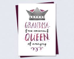 Grandma Handmade Birthday Card For Grandmother Birthday Card Grandma The Original Queen Of Amazing Printable Card Grandmother Granny Card For Grandmom In 2020 Birthday Card Printable Grandma Birthday Card Homemade Birthday Cards