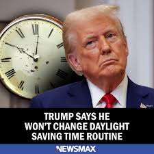 Ahead of this weekend's one-hour leap forward, President Trump told  reporters he won't interfere with the decades-old process of daylight  saving time. https://bit.ly/43sCO4O