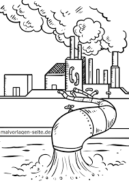 Malvorlage Umweltverschmutzung Industrie Kostenlose Ausmalbilder