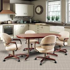 Are there dining sets that have caster wheels? Chromcraft C362 935 And T324 453 Swivel Caster Dinette Set