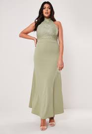 Check out our halter wedding dress selection for the very best in unique or custom, handmade pieces from our dresses shops. Plus Size Bridesmaid Green Halterneck Maxi Dress Missguided