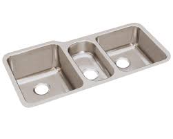 4521 triple bowl stainless steel kitchen sink. Elkay Lustertone Classic Stainless Steel 40 X 20 1 2 X 9 7 8 Triple Bowl Undermount Sink