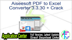 If the file is a scan, ocr will activate automatically. Aiseesoft Pdf To Excel Converter 3 3 30 Crack Free Download