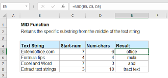 The mid function uses the following arguments Excel Mid Function